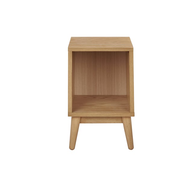 Kyoto Single Shelf Slim Bedside Table - Oak - 4