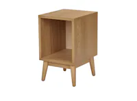 Kyoto Single Shelf Slim Bedside Table - Oak