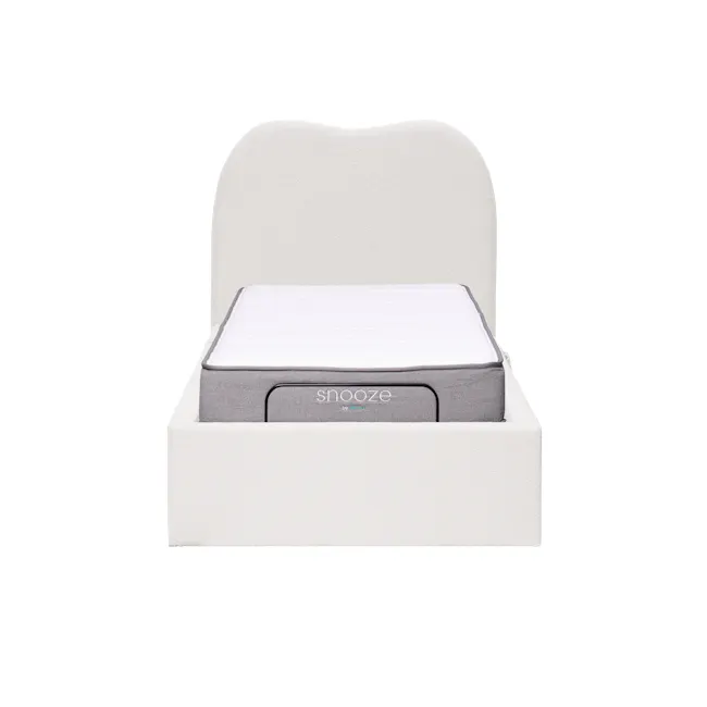 Lyra Single Adjustable Bed - White Boucle - 4
