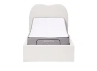 Lyra Single Adjustable Bed - White Boucle