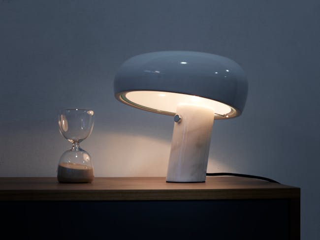 Sasha Marble Table Lamp - White - 1