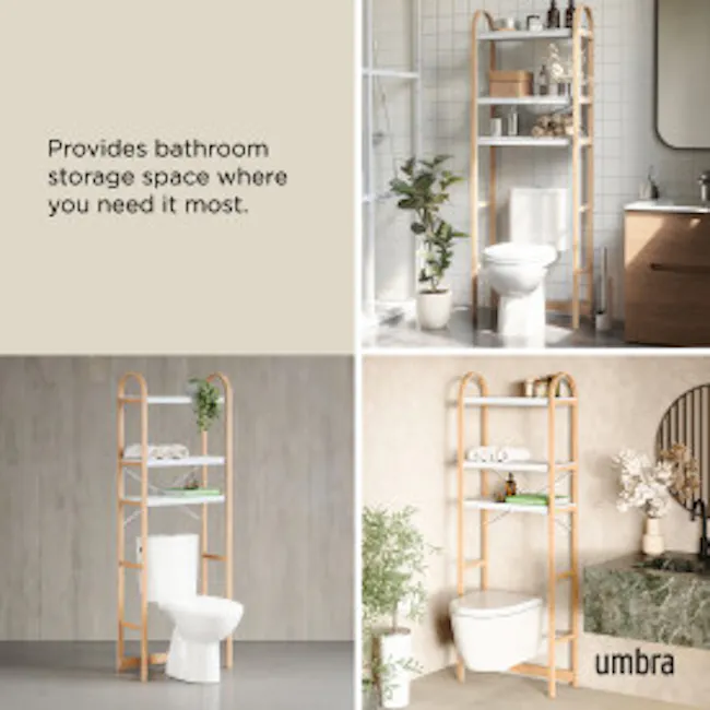 Bellwood Over the Toilet Shelf - White/Natural - 6