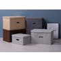 Leonard Fabric Storage Box - Light Grey - Large - 3