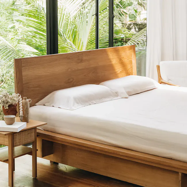 Heveya® Bamboo Fitted Sheet Set - Sand (5 Sizes) - 1