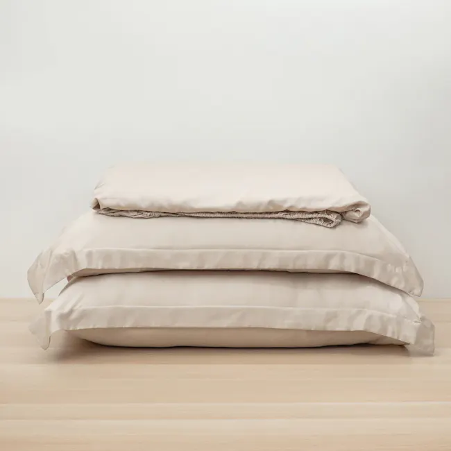 Heveya® Bamboo Fitted Sheet Set - Sand (5 Sizes) - 2