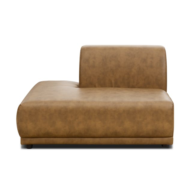 Milan Duo Extended Sofa - Tan (Faux Leather) - 1