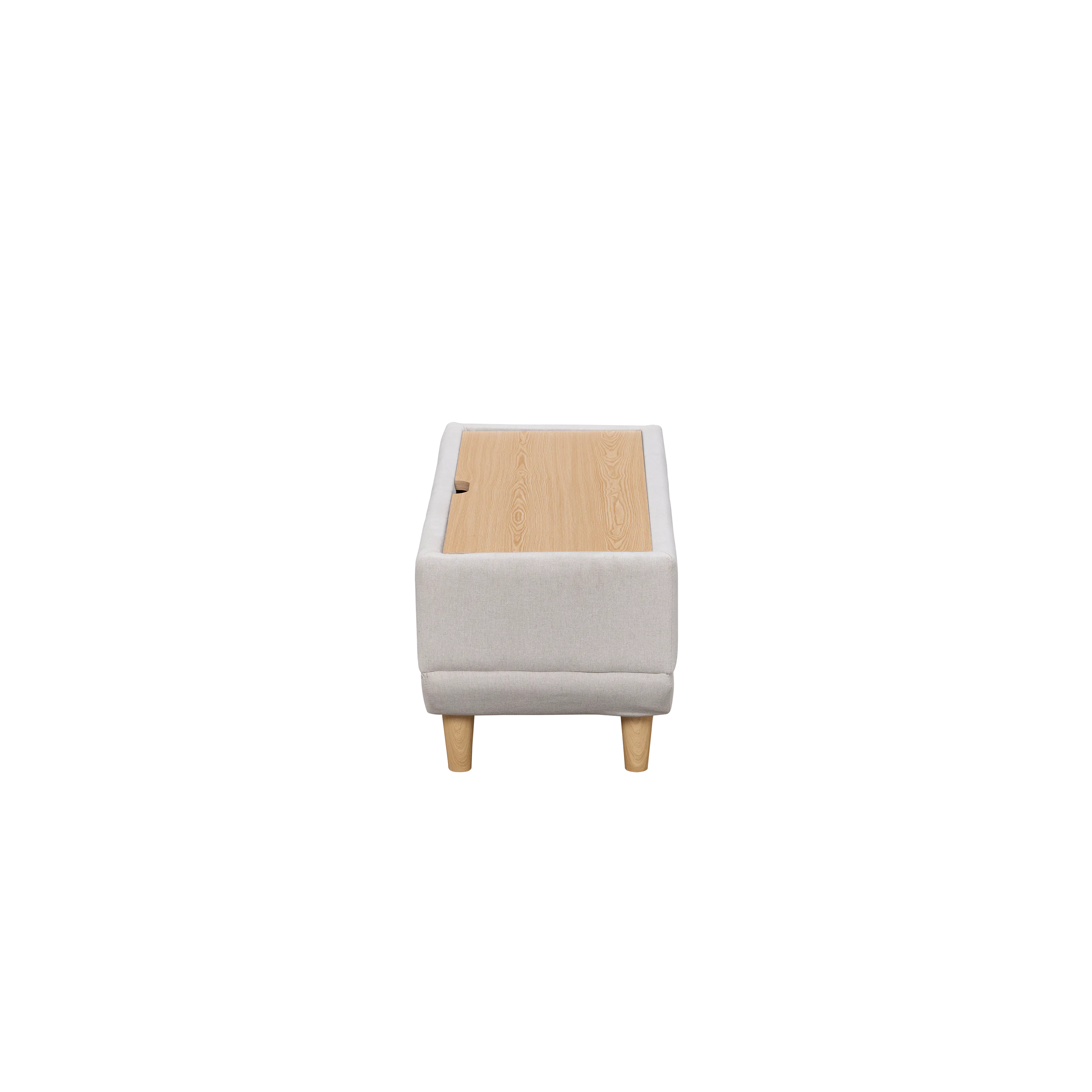 Alyssa Storage Side Table - Beige (Eco Clean Fabric)