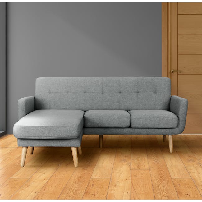 Cali L-Shaped Sofa - Oak, Siberian Grey - 2