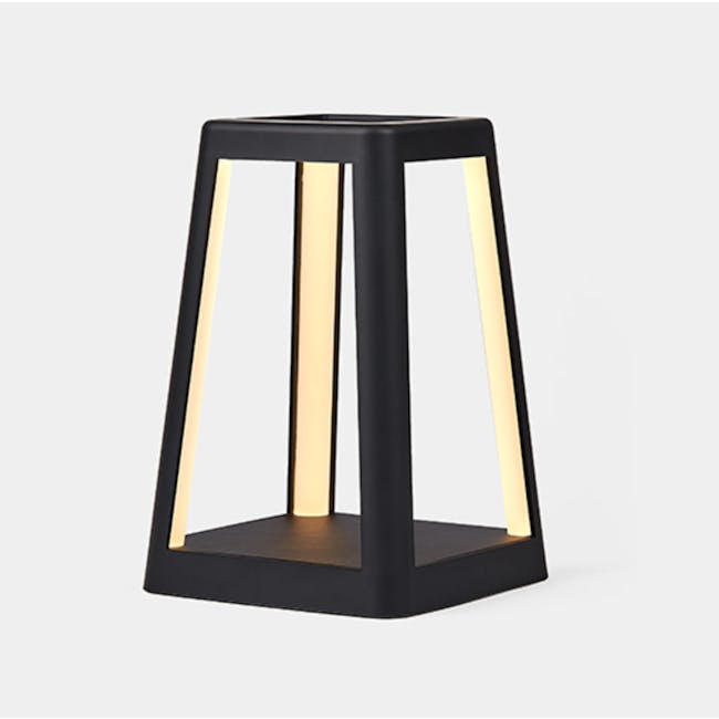 Lexon Lantern Portable Lamp with Built-in Wireless Charger - Black - 4