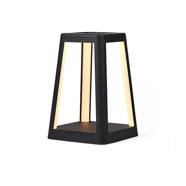 Lexon Lantern Portable Lamp with Built-in Wireless Charger - Black - 0