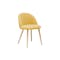 Chloe Dining Chair - Oak, Sunshine Yellow