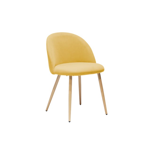 Chloe Dining Chair - Oak, Sunshine Yellow - 0