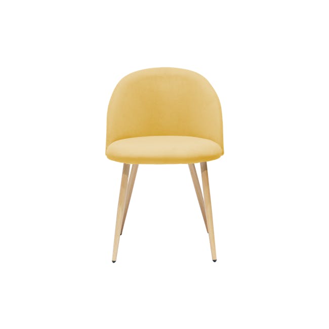 Irma Extendable Table 1.6-2m with 4 Chloe Dining Chairs in Aquamarine, Sunshine Yellow, Wheat Beige and Pale Grey - 11