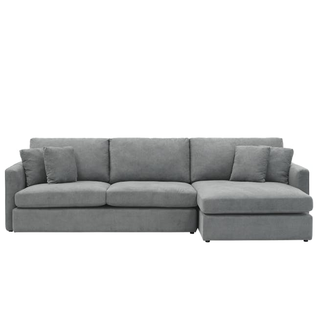 Ashley L-Shaped Lounge Sofa - Stone - 0