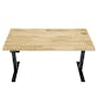 K3 PRO X Adjustable Table - Black frame, Solidwood Butcher Rubber Wood (2 Sizes) - 0