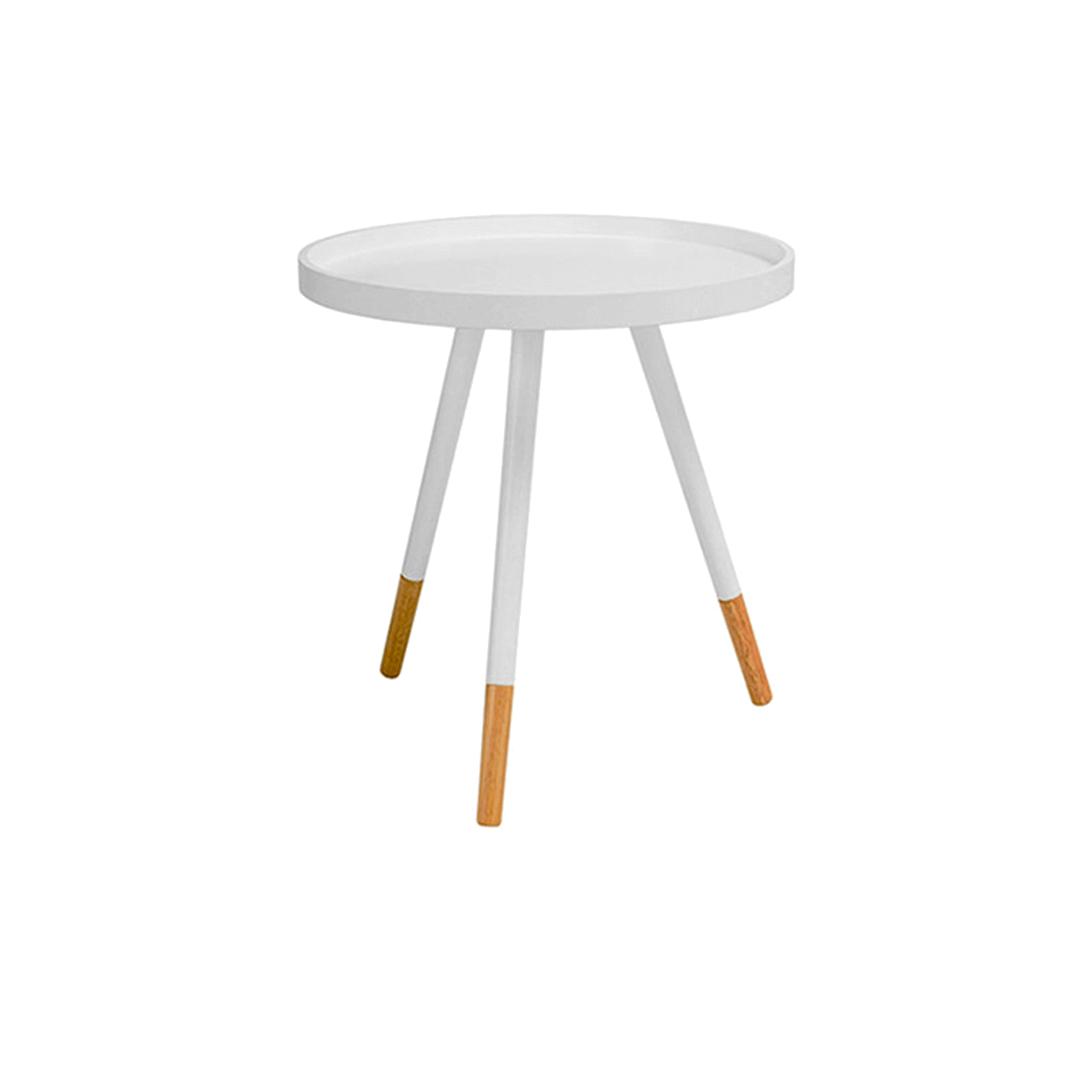 white 3 legged side table