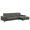 Miller L-Shaped Sofa with Adjustable Headrest - Fossil Grey (Genuine Leather) - 4