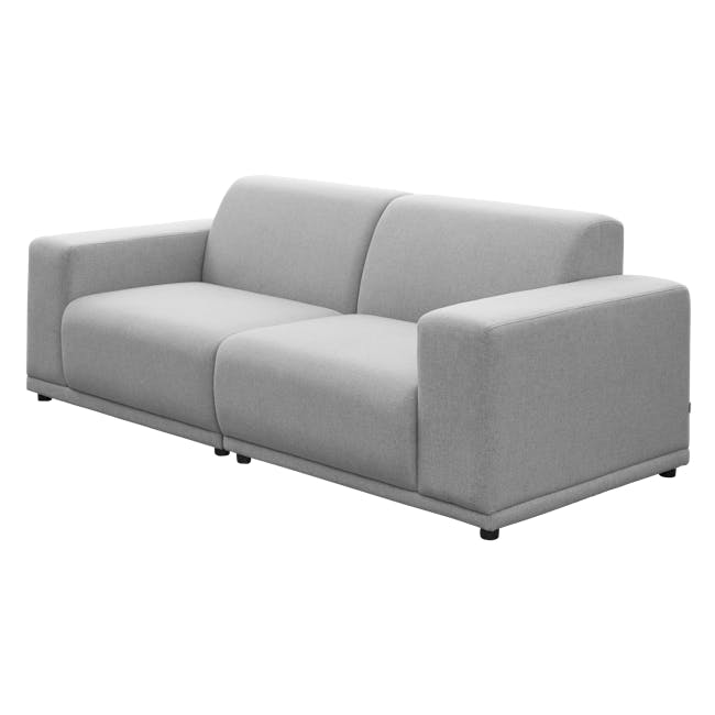 Milan 3 Seater Sofa with Ottoman - Slate (Fabric) - 3