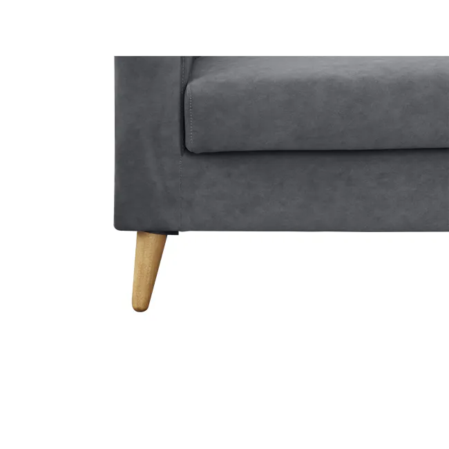 Damien Armchair - Dark Grey (Scratch Resistant) - 6 - Sleek, modern design with a matte finish, Upholstered sofa with a