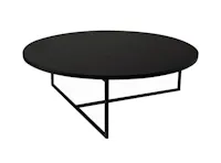 (As-is) Felicity Round Coffee Table - Black Ash, Matt Black