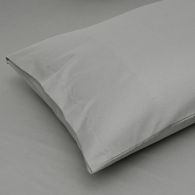 Hillcrest Comfy Lux Solid 988TC Fitted Sheet Set – Steel (4 sizes) - 2
