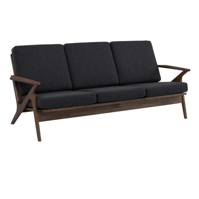 Aston 3 Seater Sofa with Aston 2 Seater Sofa - Seal - 4 - modern sofa, contemporary chair, upholstered seat, dark gray