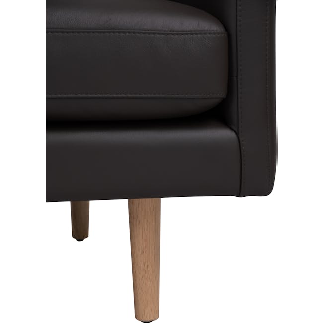 Raptor 3 Seater Sofa - Dark Brown (Premium Aniline Leather) - 16