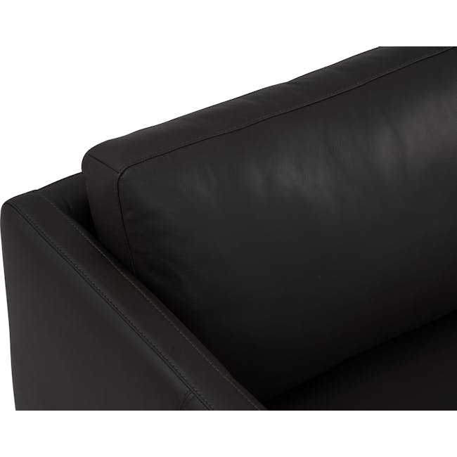 Raptor 3 Seater Sofa - Dark Brown (Premium Aniline Leather) - 8