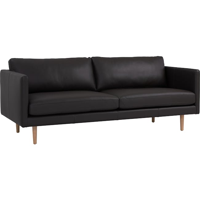 Raptor 3 Seater Sofa - Dark Brown (Premium Aniline Leather) - 4