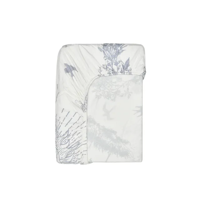 House of Holly Bamboo Single Fitted Sheet - Savanna Toile (Blue) - 1