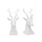 Deer Head Decor/Bookends  (Set of 2) - White