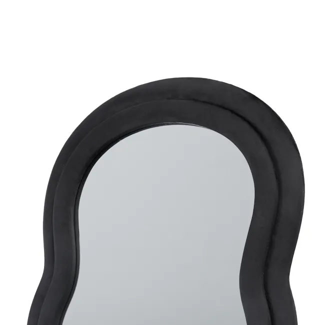 Floe Velvet Floor Mirror 170 x 70 cm - Black - 3 - Black, elastic, fabric, soft, comfortable, padded, ergonomic, tailored