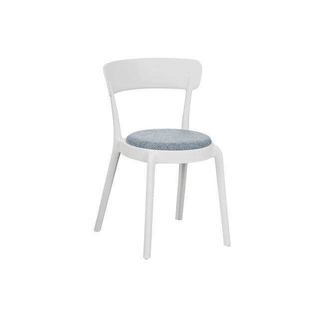 East Chair with Cushioned Seat - White - 0