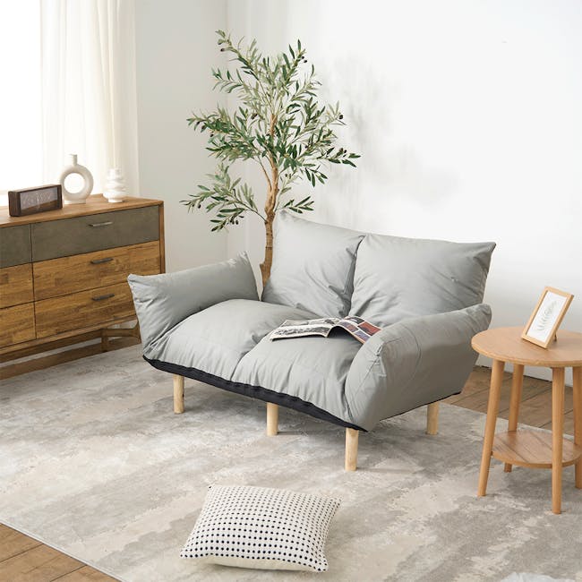 Yuna 2 Seater Sofa Bed - Grey (Pet Friendly) - 2