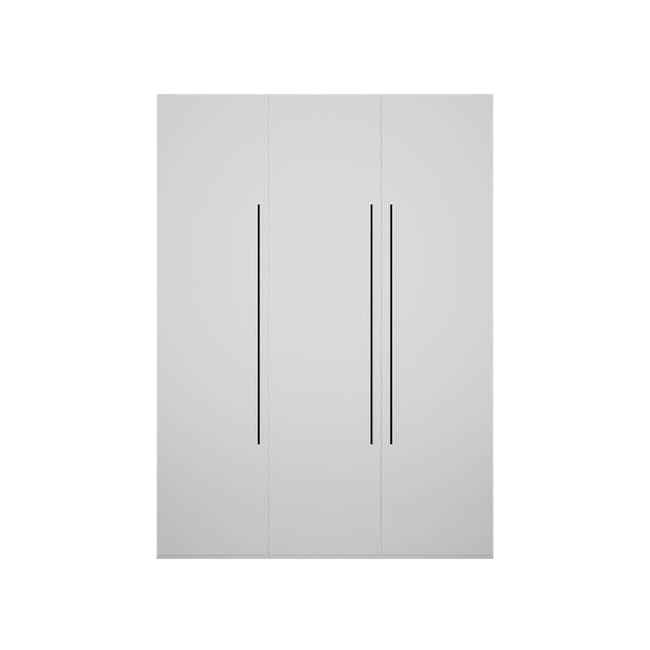 Lucca 3 Door Wardrobe 8 - Matte White - 6