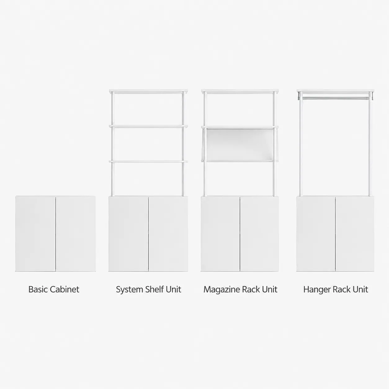 Moni Storage Cabinet with 3-Tier Shelf 0.8m - White - 10