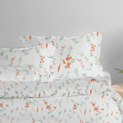 Robinsons Cool Bamboo Printed Bed Sheet Set - Clementine Garden (4 Sizes)