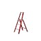 Hasegawa Lucano Aluminium 3 Step Ladder - Red