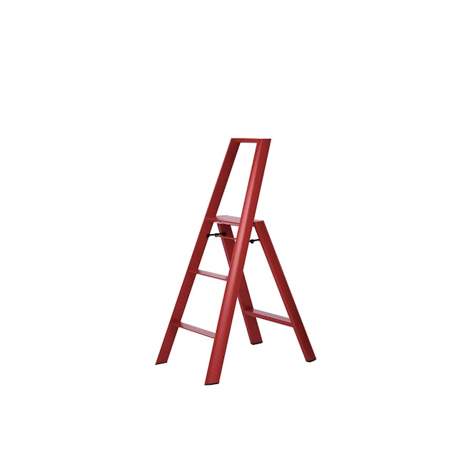 Hasegawa Lucano Aluminium 3 Step Ladder - Red - 0