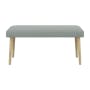 Charmant Dining Table 1.4m in Natural with Miranda Bench 1m and 2 Miranda Chairs in Sea Green - 7