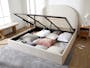 Aspen King Storage Bed in Acru with 2 Leland Twin Drawer Bedside Tables - 1