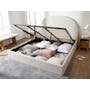Aspen King Storage Bed in Acru with 2 Leland Twin Drawer Bedside Tables - 1