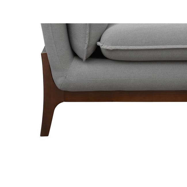 Tate 3 Seater Sofa - Slate - 16 - Grey upholstered chair, wooden frame, modern design, fabric texture, soft cushions