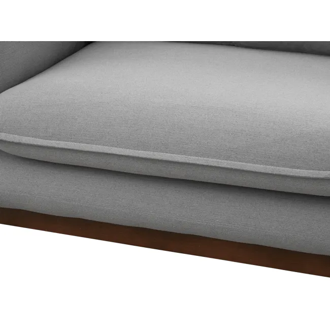 Tate 3 Seater Sofa - Slate - 15 - Grey fabric sofa, textured upholstery, modern design, soft cushions, wooden frame