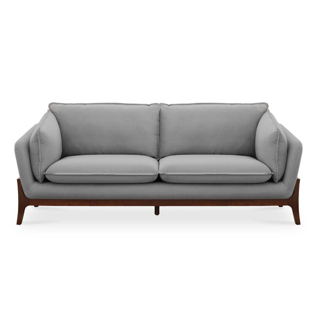 Tate 3 Seater Sofa - Slate - 1 - Grey upholstered sectional sofa, modern design, minimalist style, neutral color palette