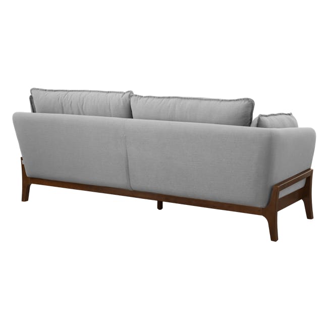 Tate 3 Seater Sofa - Slate - 10 - Grey upholstered sectional sofa, modern design, wooden frame, minimalist style, neutral