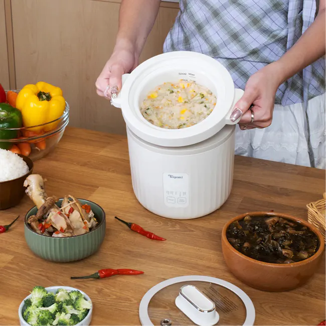 TOYOMI 1.0L Mini Ceramic Slow Cooker/Rice Cooker (SC 990) - 8