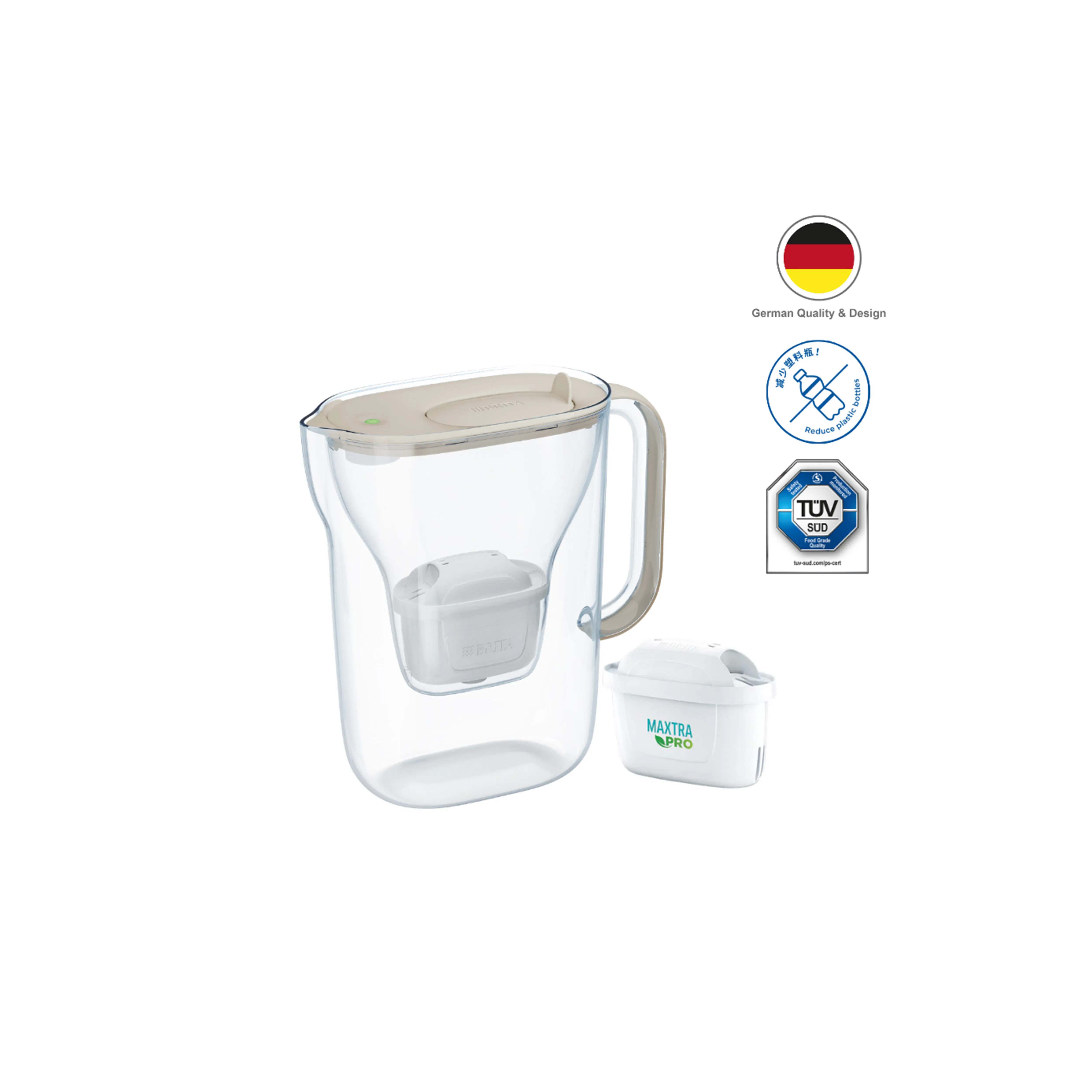 BRITA STYLE ESSENTIAL Water Filter Jug 2.4L - Sand
