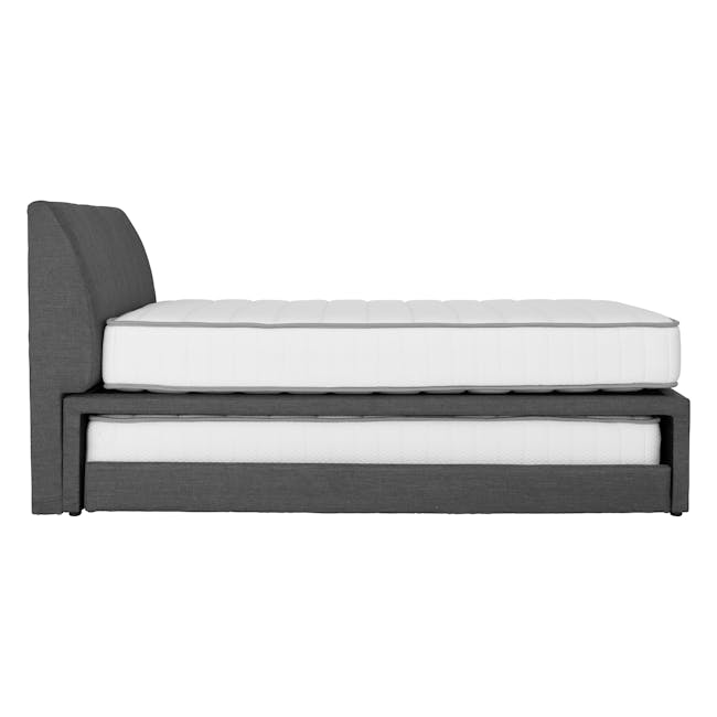 ESSENTIALS Single Trundle Bed - Smoke (Fabric) - 16