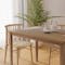 Koa Dining Table 1.5m with Koa Bench 1.4m in Oak with 2 Dahlia Dining Chairs in Navy - 5